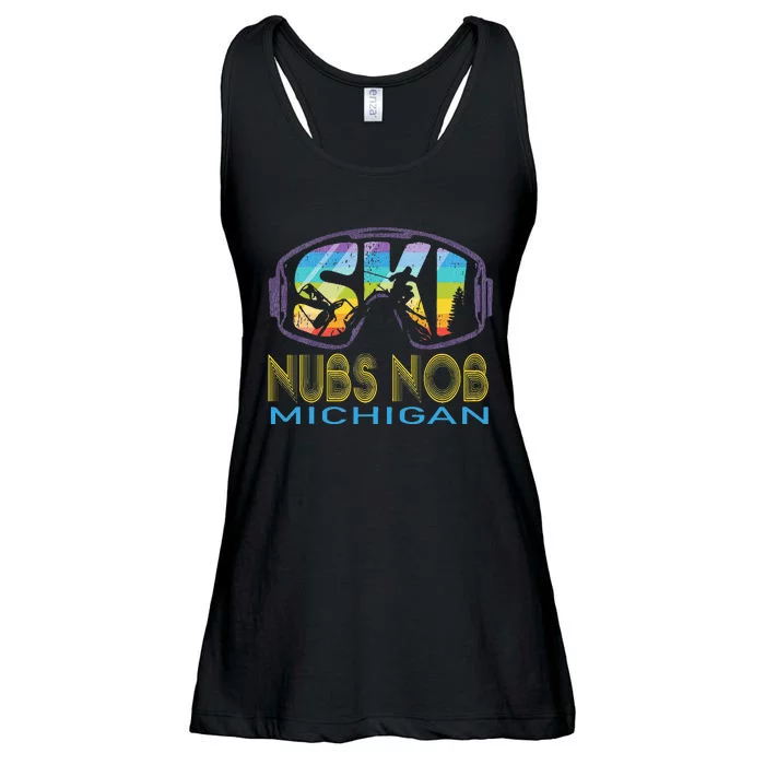 Ski Nubs Nob Michigan Skiing Vacation Ladies Essential Flowy Tank