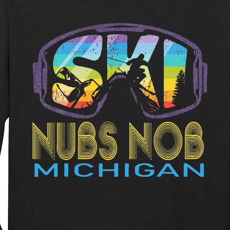 Ski Nubs Nob Michigan Skiing Vacation Tall Long Sleeve T-Shirt