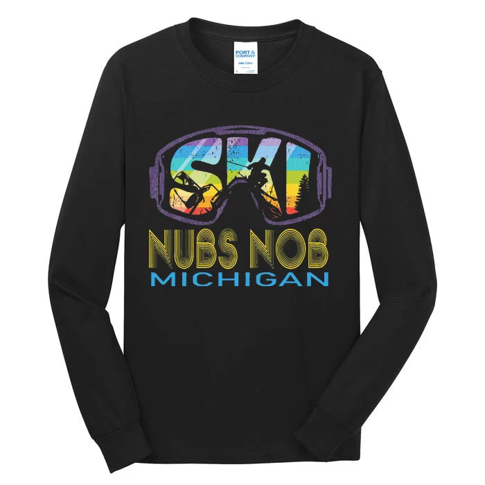 Ski Nubs Nob Michigan Skiing Vacation Tall Long Sleeve T-Shirt