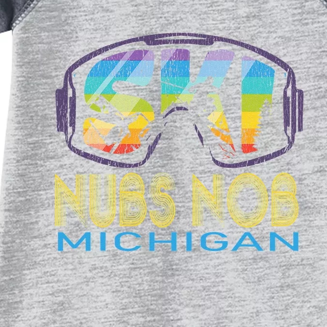 Ski Nubs Nob Michigan Skiing Vacation Infant Baby Jersey Bodysuit