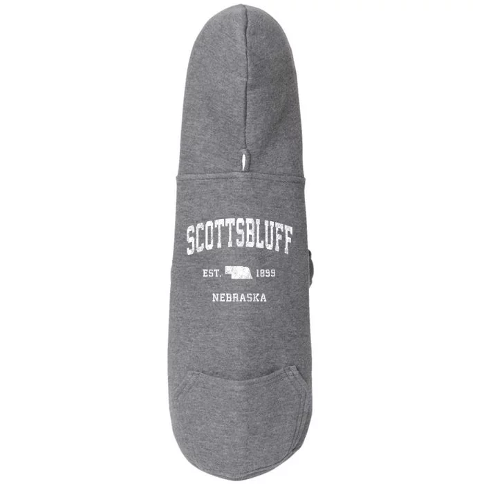 Scottsbluff Nebraska Ne Vintage Athletic Sports Doggie 3-End Fleece Hoodie