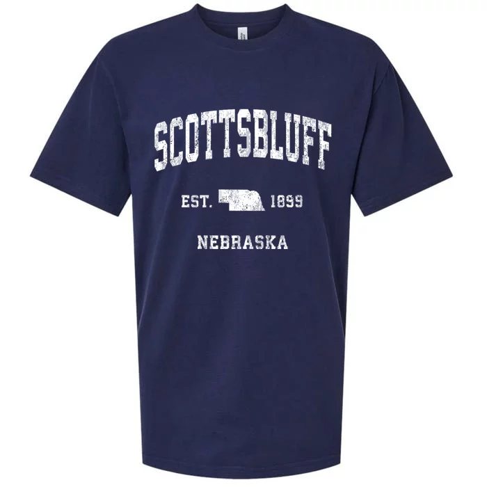 Scottsbluff Nebraska Ne Vintage Athletic Sports Sueded Cloud Jersey T-Shirt