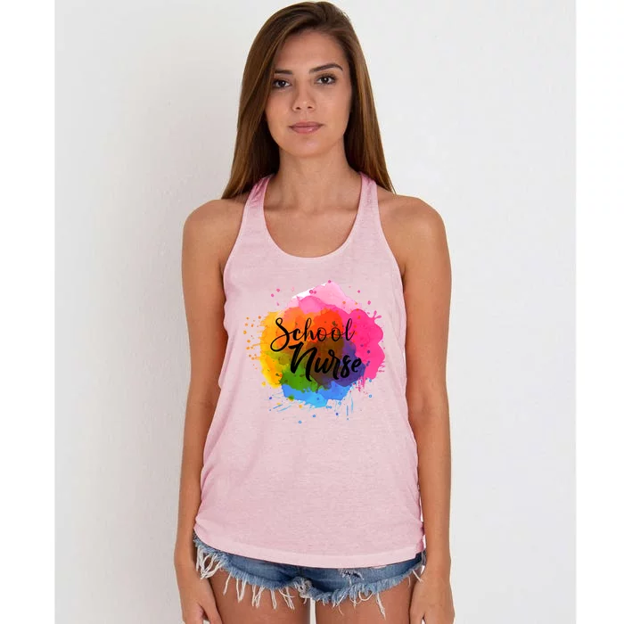 School Nurse Nurse Appreciation School Nurse Gift Women's Knotted Racerback Tank