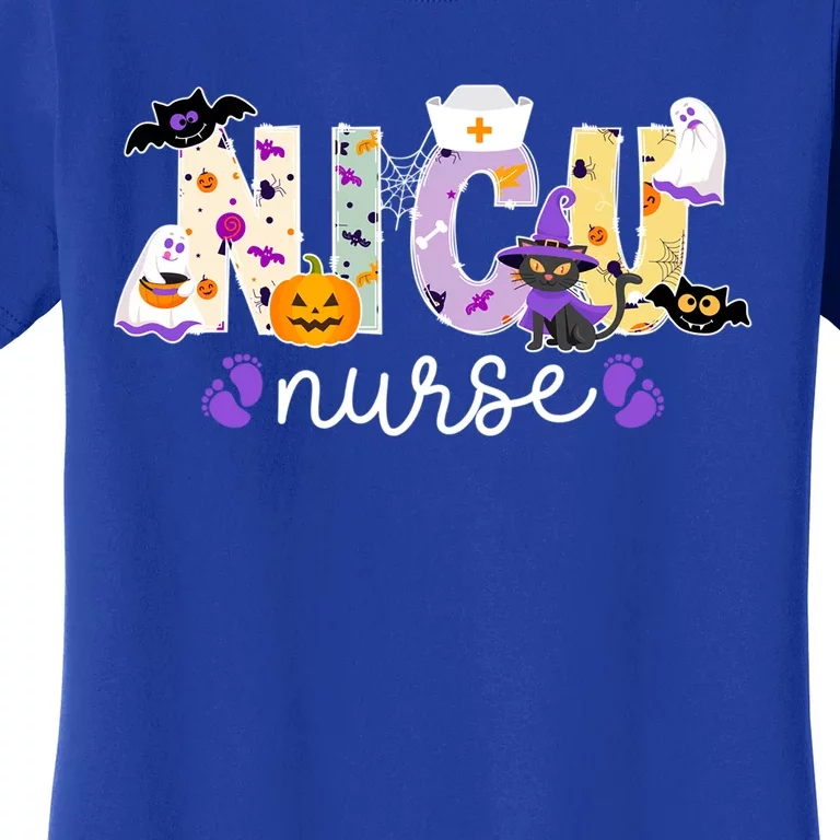 Spooky Nicu Nurse Halloween Neonatal Intensive Care Unit Gift Women's T-Shirt