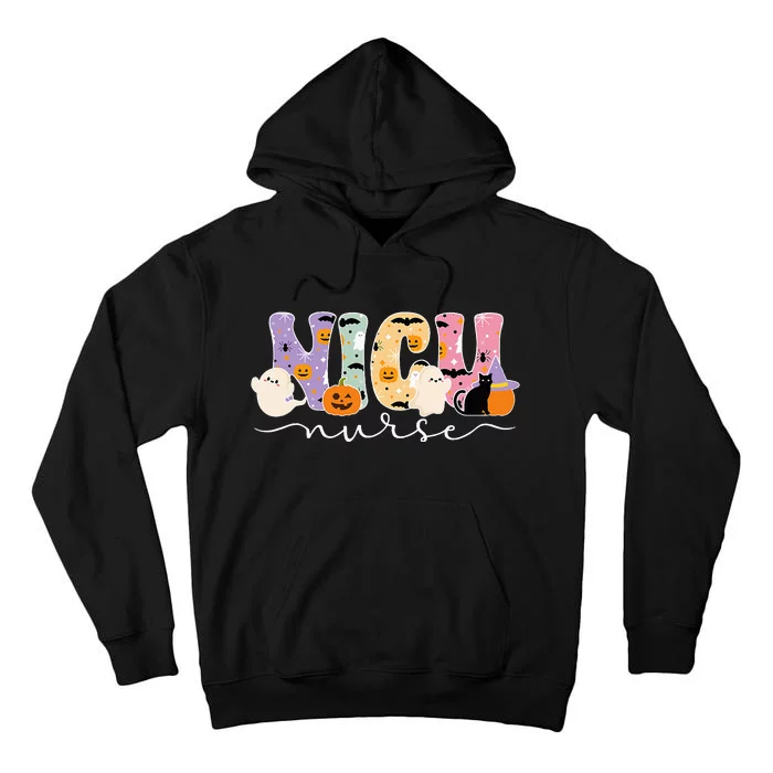 Spooky Nicu Nurse Halloween Nicu Nursing Tall Hoodie