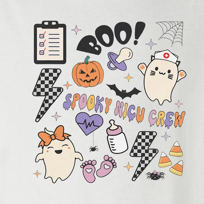 Spooky Nicu Nurse Halloween Cute Pumpkin Ghost Toddler Long Sleeve Shirt