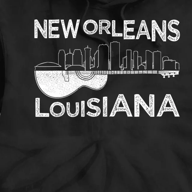 Souvenir New Orleans Guitar Music Louisiana New Orleans Tie Dye Hoodie