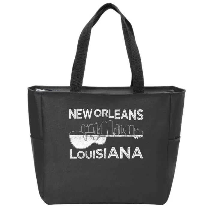 Souvenir New Orleans Guitar Music Louisiana New Orleans Zip Tote Bag