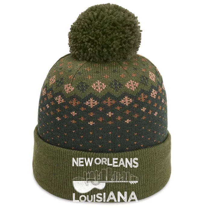 Souvenir New Orleans Guitar Music Louisiana New Orleans The Baniff Cuffed Pom Beanie