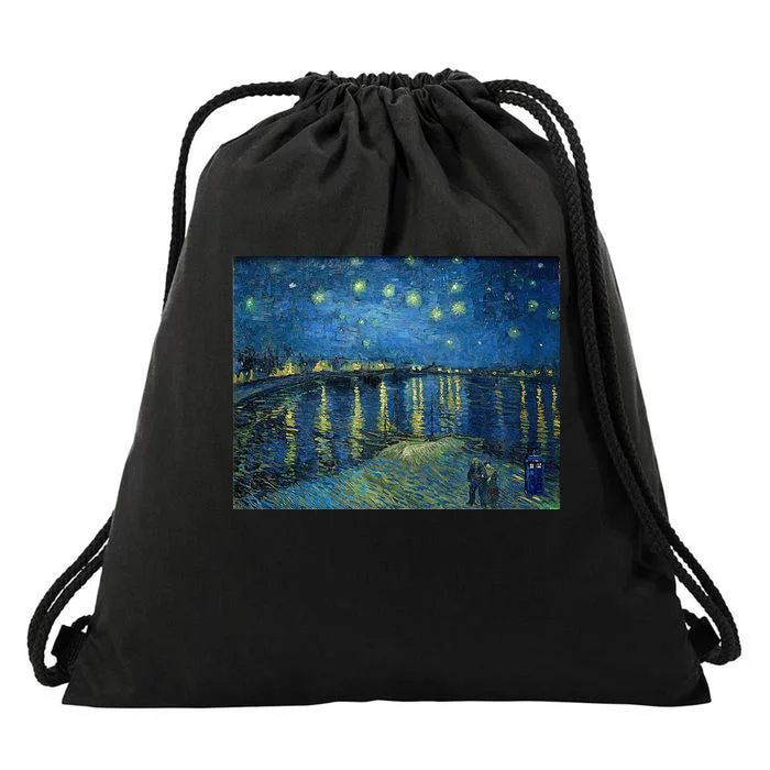 Starry Night Over The Rhone Doctor Visit Drawstring Bag