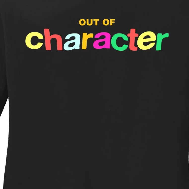 Slushy Noobz Out Of Character Silly Rainbow Ladies Long Sleeve Shirt