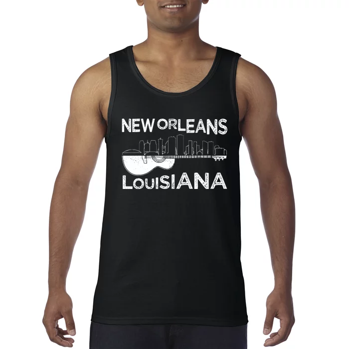 Souvenir New Orleans Guitar Music Louisiana New Orleans Tank Top