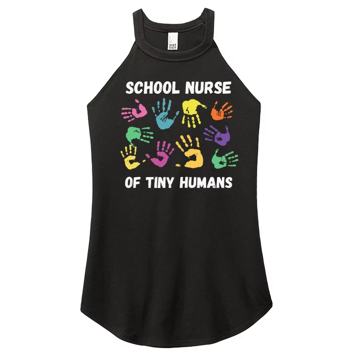 School Nurse Of Tiny Humans For Super Nurse Women’s Perfect Tri Rocker Tank