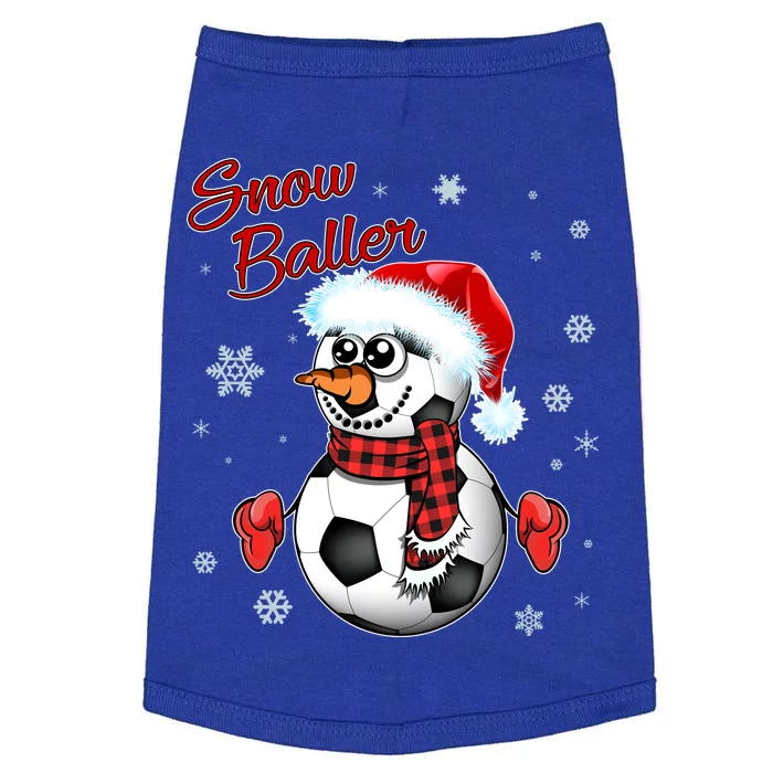 Snow Baller Soccer Chritsmas Doggie Tank