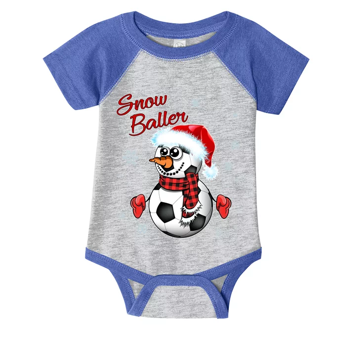 Snow Baller Soccer Chritsmas Infant Baby Jersey Bodysuit