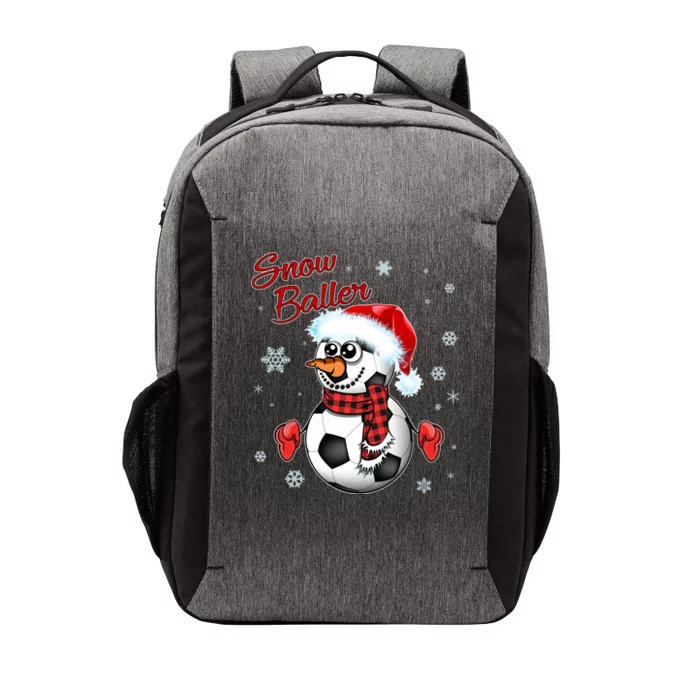 Snow Baller Soccer Chritsmas Vector Backpack