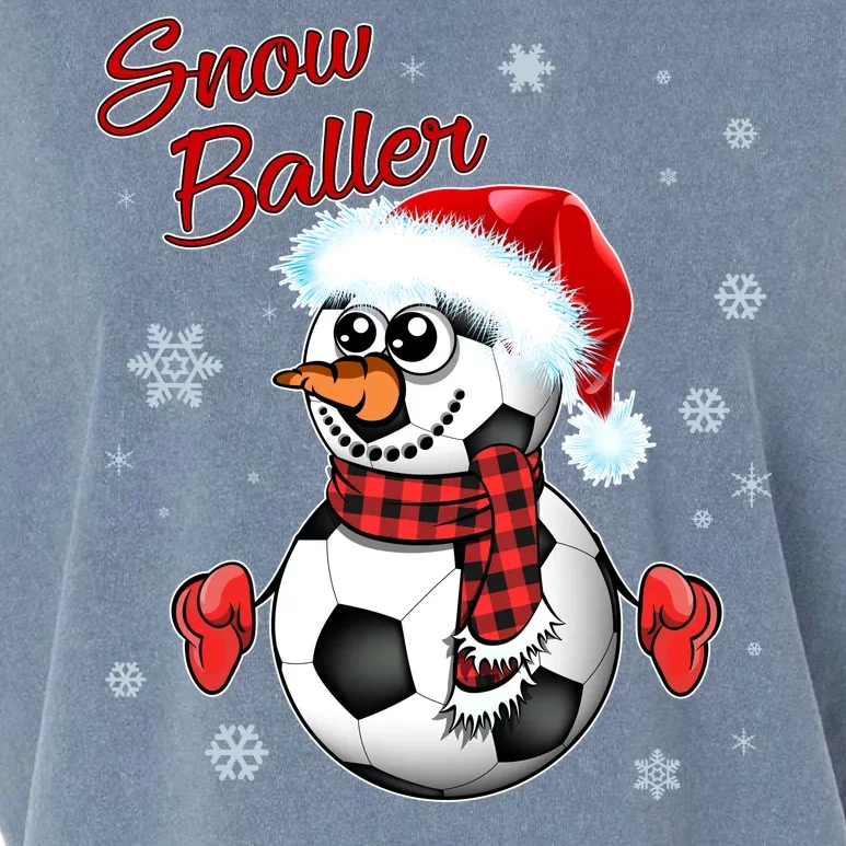 Snow Baller Soccer Chritsmas Garment-Dyed Women's Muscle Tee