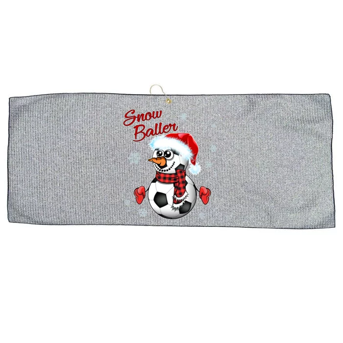 Snow Baller Soccer Chritsmas Large Microfiber Waffle Golf Towel