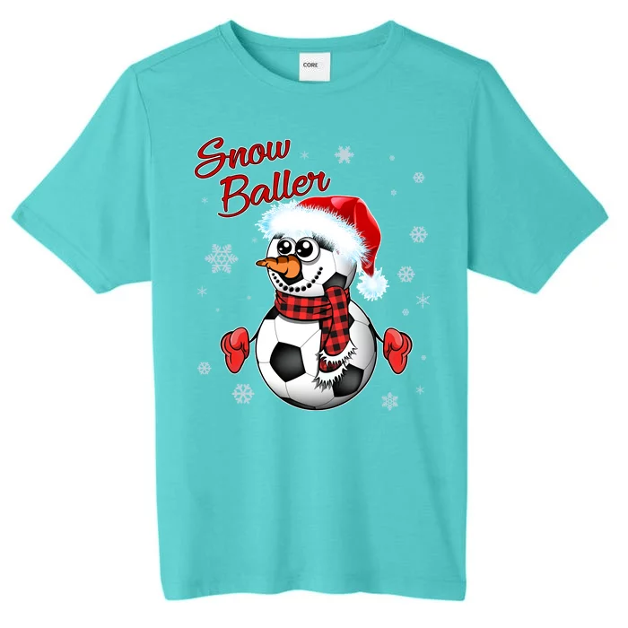 Snow Baller Soccer Chritsmas ChromaSoft Performance T-Shirt