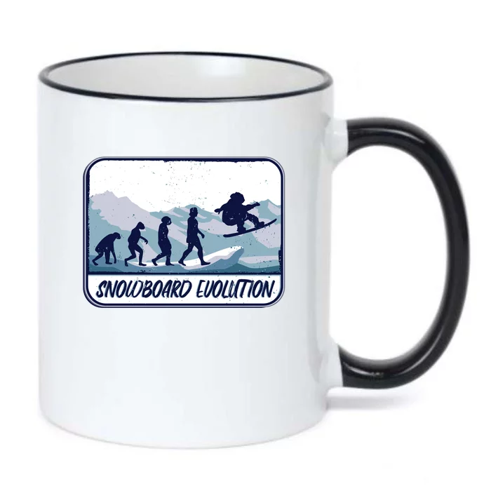 Snowboard Evolution Black Color Changing Mug