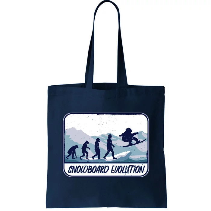 Snowboard Evolution Tote Bag