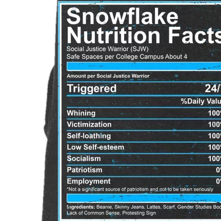 Snowflake Nutrition Facts Doggie 3-End Fleece Hoodie