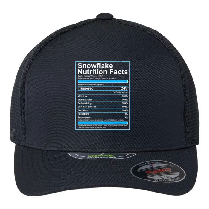 Snowflake Nutrition Facts Flexfit Unipanel Trucker Cap