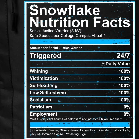 Snowflake Nutrition Facts Daily Commute Backpack