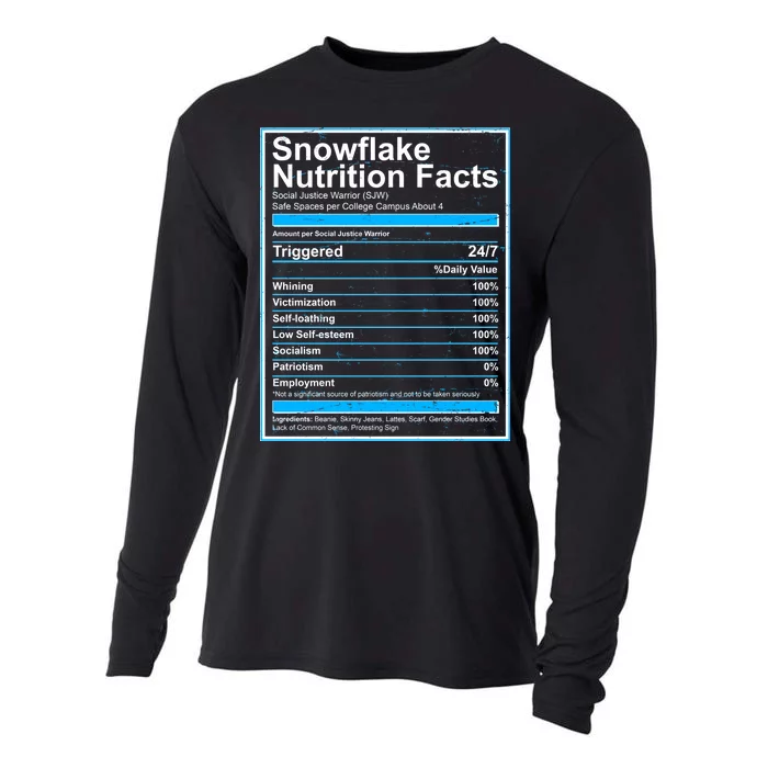 Snowflake Nutrition Facts Cooling Performance Long Sleeve Crew