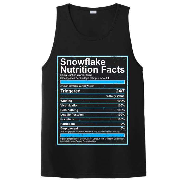 Snowflake Nutrition Facts Performance Tank