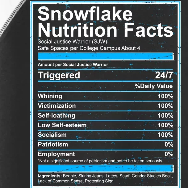 Snowflake Nutrition Facts Toddler Fine Jersey T-Shirt