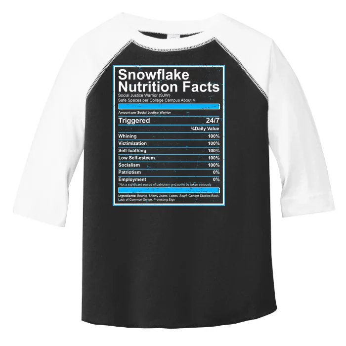 Snowflake Nutrition Facts Toddler Fine Jersey T-Shirt