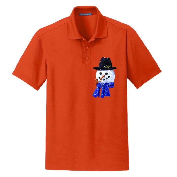 Snowman Smile Dry Zone Grid Performance Polo