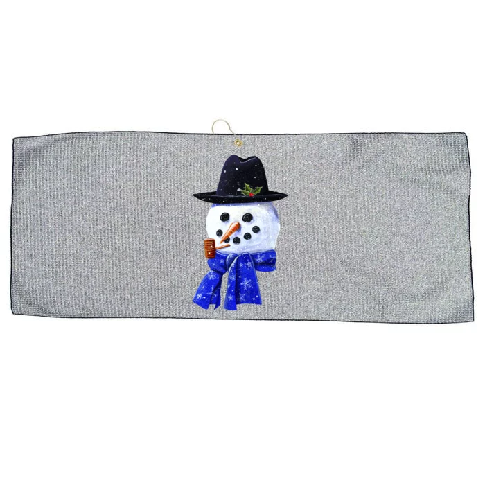 Snowman Smile Large Microfiber Waffle Golf Towel