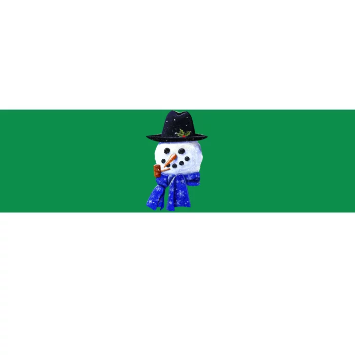 Snowman Smile Bumper Sticker