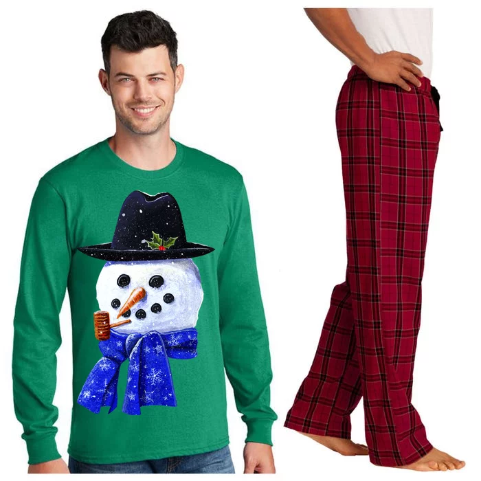 Snowman Smile Long Sleeve Pajama Set