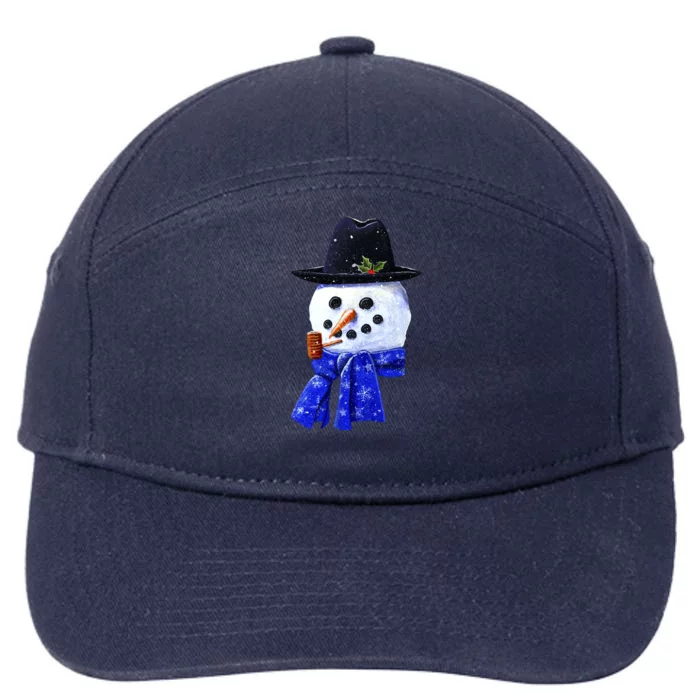 Snowman Smile 7-Panel Snapback Hat