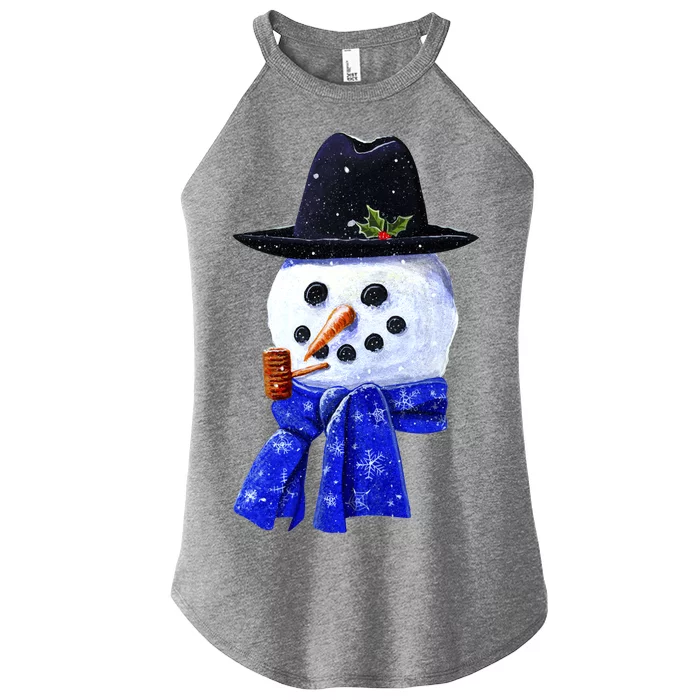 Snowman Smile Women’s Perfect Tri Rocker Tank