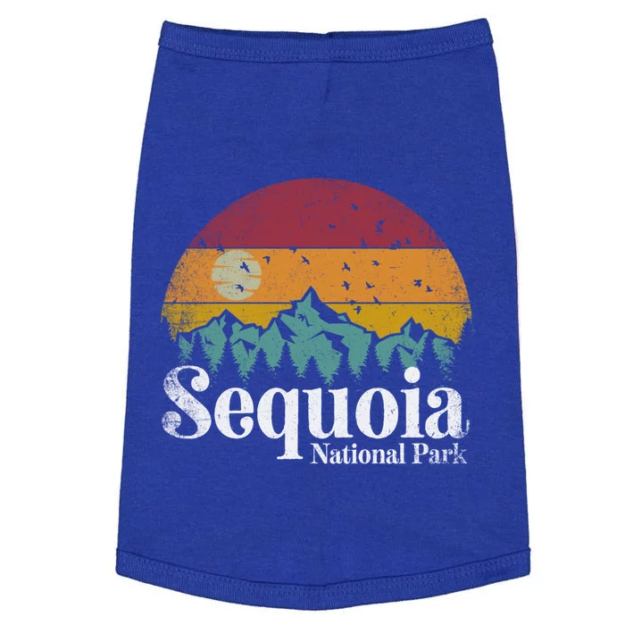 Sequoia National Park Retro Style Hiking Vintage Camping Gift Doggie Tank