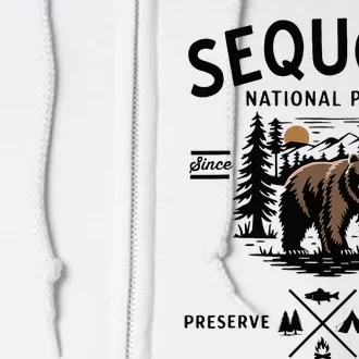 Sequoia National Park Grizzly Bear Camping California 1890 Full Zip Hoodie