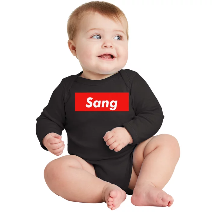 Sang Name Personalized Baby Long Sleeve Bodysuit