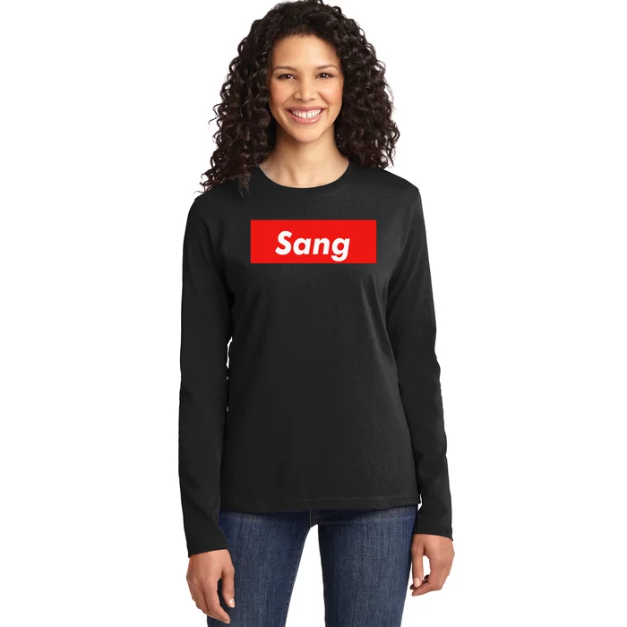 Sang Name Personalized Ladies Long Sleeve Shirt