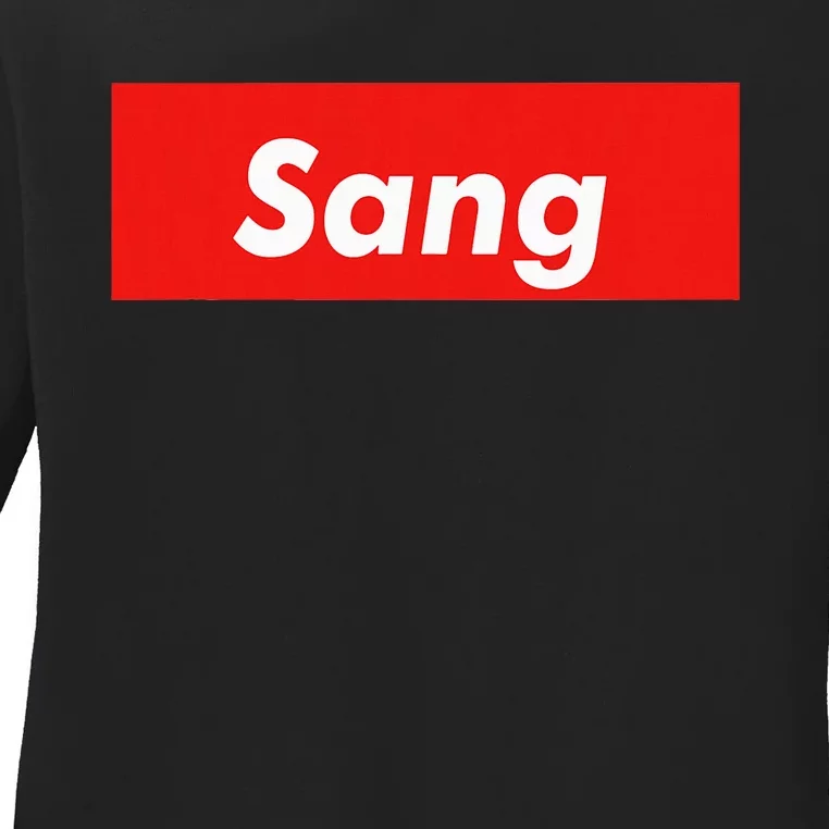 Sang Name Personalized Ladies Long Sleeve Shirt