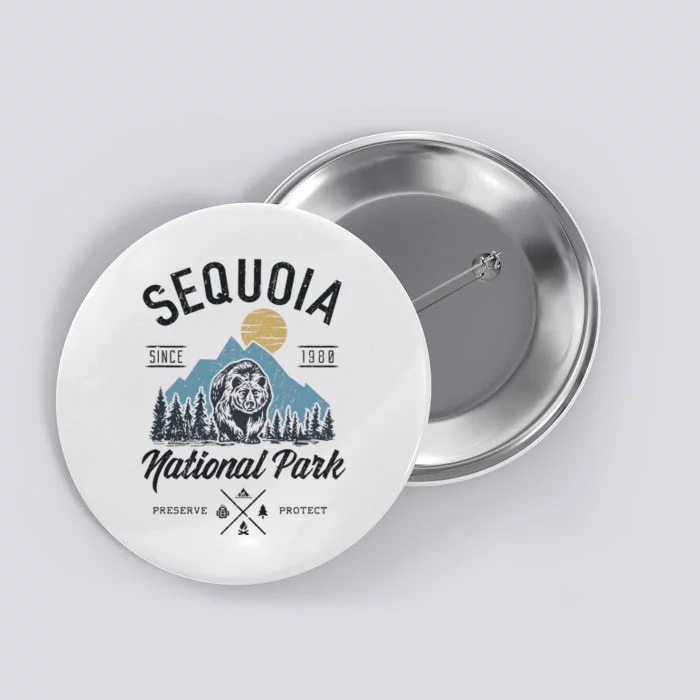 Sequoia National Park Novelty Hiking Camping Button