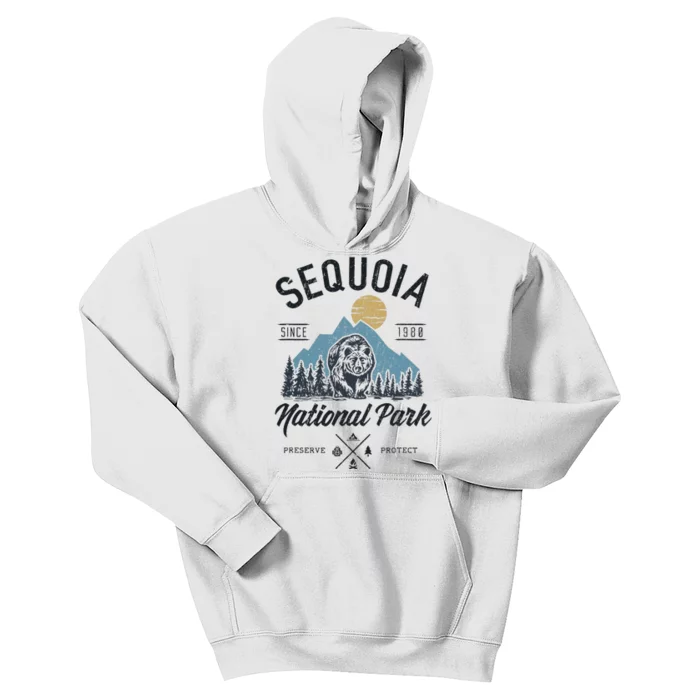 Sequoia National Park Novelty Hiking Camping Kids Hoodie