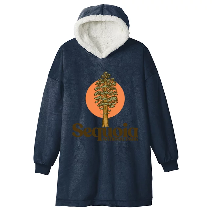 Sequoia National Park General Sher Tree Graphic Gift Hooded Wearable Blanket