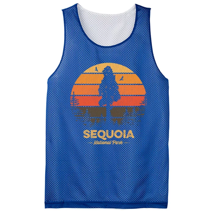 Sequoia National Park Gift Retro Vintage Souvenir Gift Mesh Reversible Basketball Jersey Tank