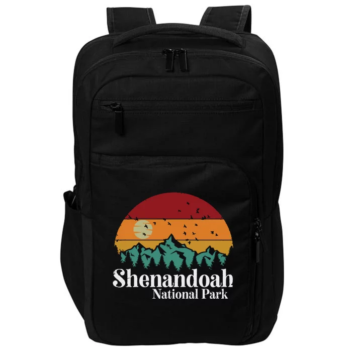 Shenandoah National Park Mountains Retro Style Vintage Gift Long Sleeve Impact Tech Backpack