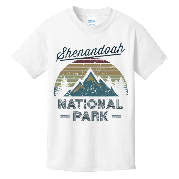 SHENANDOAH NATIONAL PARK Vintage Sunset Love Hiking Camping Kids T-Shirt