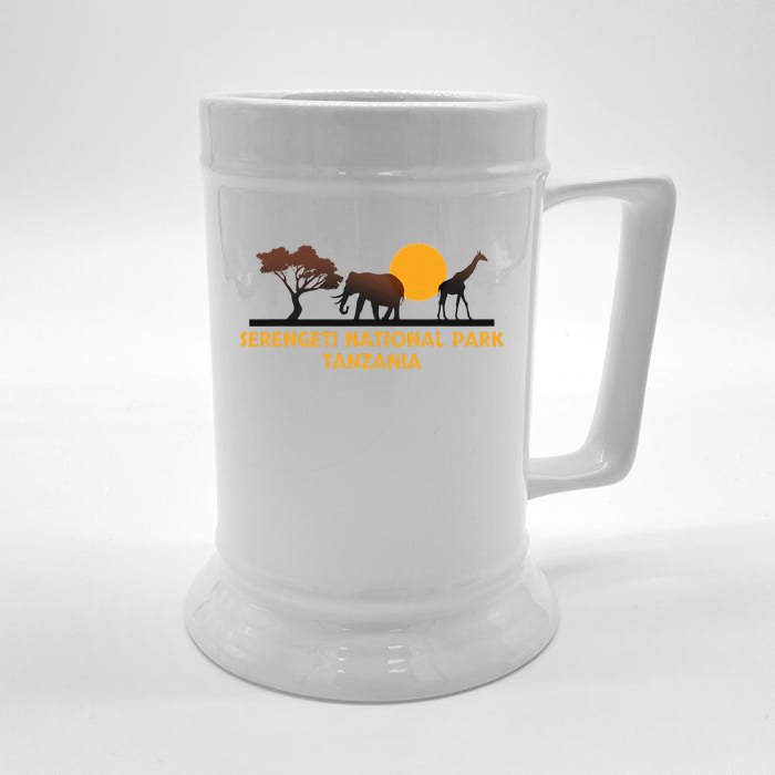 Serengeti National Park Tanzania Front & Back Beer Stein